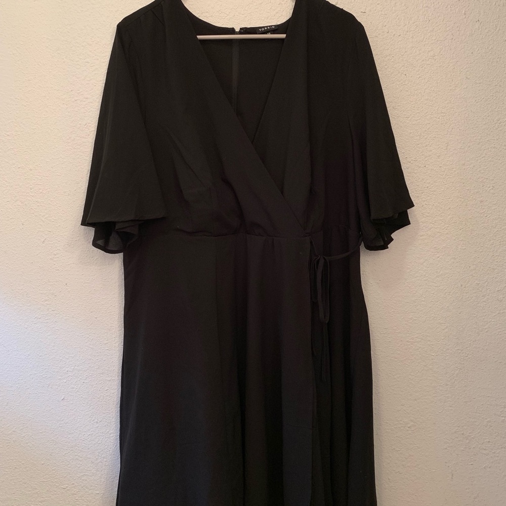 Torrid Little Black Wrap Dress